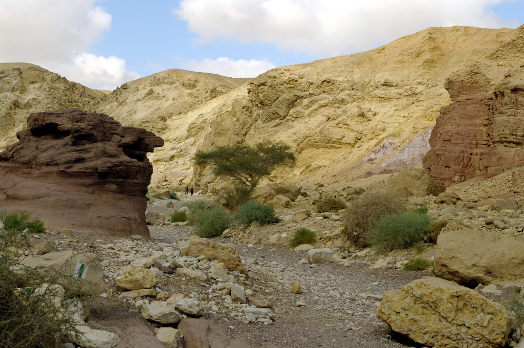 На пути в Красный каньон. Видна зеленая метка