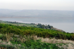 Вид на озеро Кинерет с горы Блаженств